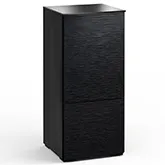 Chicago 517 AV Cabinet in Textured Black with Black Glass