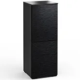 Chicago 617 AV Cabinet in Textured Black with Black Glass
