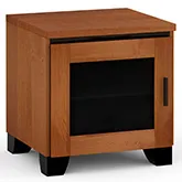 Elba 217 AV Cabinet in American Cherry with Smoked Glass
