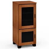Elba 517 AV Cabinet in American Cherry with Smoked Glass