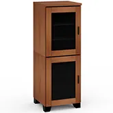 Elba 617 AV Cabinet in American Cherry with Smoked Glass