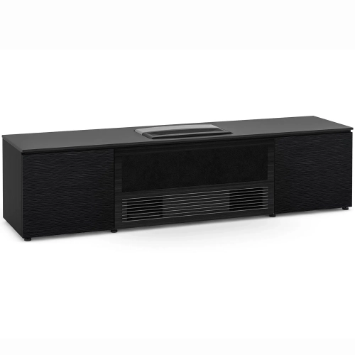 Chicago 245 86" Cabinet in Textured Black & Black Oak for Hisense UST L5G Projector