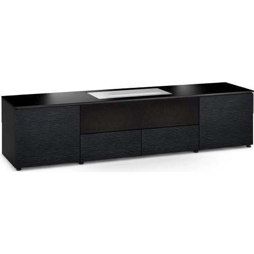 Chicago 245 85" Credenza Cabinet in Black Oak for LG 4K UHD Cinebeam Projector