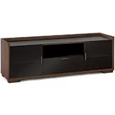 AV Basics SDAV2 7224 72" TV Stand in Wenge Espresso with Black Glass Doors