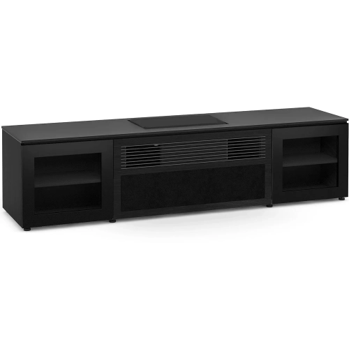 Oslo 245 85" Credenda Cabinet in Black & Black Glass for Integrated Formovie Theater UST Projector