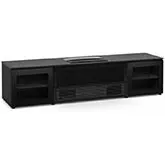 Oslo 245 85" Cabinet in Black Glass & Black Oak for integrated Hisense UST PX1 Projector