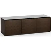 Berlin 237 65" TV Stand Cabinet in Textured Wenge with Black Glass