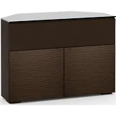 Berlin 329CR 44" Extra Tall Corner TV Stand Cabinet with Center Speaker Opening in Textured Wenge