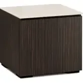 Manhattan 217 AV Cabinet in Maro Ebony with Matte Taupe Glass Top