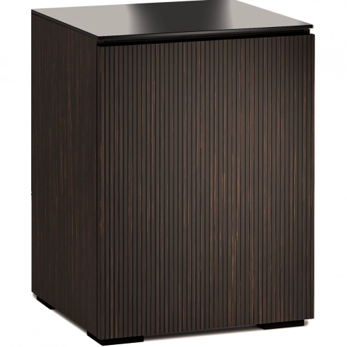Manhattan 317 AV Cabinet in Maro Ebony with Black Glass Top