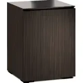 Manhattan 317 AV Cabinet in Maro Ebony with Black Glass Top