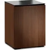 Manhattan 317 AV Cabinet in Medium Walnut with Black Glass Top