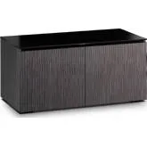 Seattle 221 44" TV Stand in Gray Oak & Black Glass