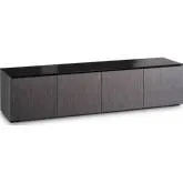Seattle 247 85" TV Stand in Gray Oak & Black Glass