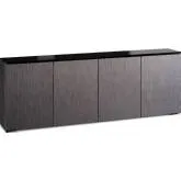 Seattle 347 85" Low Profile Wall Cabinet TV Stand in Textured Gray Oak