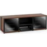 Synergy 233 Triple Width 65" AV Cabinet TV Stand in Cherry, Glass Doors & Black Frame
