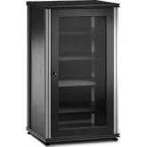 Synergy 402 40" Tall AV Cabinet Audio Rack in Black Oak, Mesh Doors & Aluminum Frame