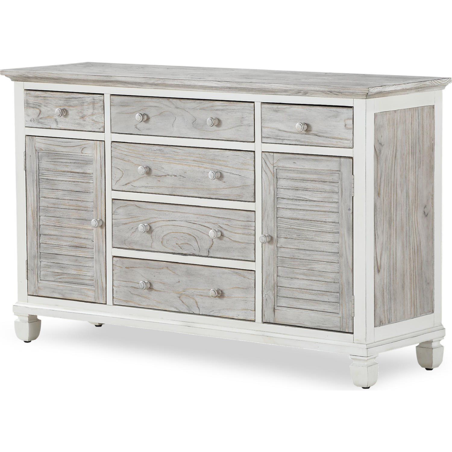 distressed grey dresser RUSTIC EXTRA-LARGE DRESSER WEATHERED FARMHOUSE – The Rustic Mile main image 1
