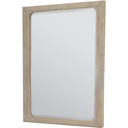 Cape May Mirror in Glazed Driftwood Tan Finish Wood