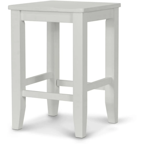 Miramar 24" Backless Counter Stool in Stark White Wood
