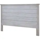 Geneva King Headboard Distressed White Wood