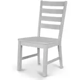Geneva Dining Chair in Distressed White Wood (Set of 2)