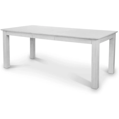 Geneva 60" Extendable Trestle Dining Table in Distressed White Finish