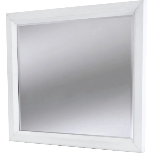 Point Breeze Mirror in Grey Glazed Fresh White Wood