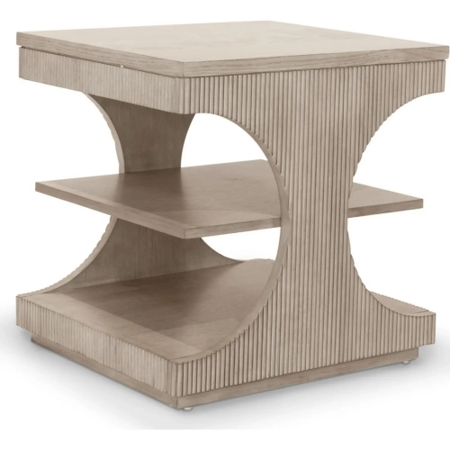 Manhattan Valley End Table in Dusty Rose Finish Wood