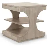 Manhattan Valley End Table in Dusty Rose Finish Wood
