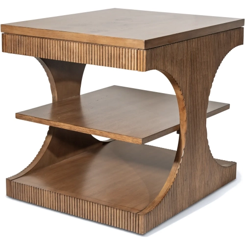 Manhattan Valley End Table in Vintage Chestnut Finish Wood