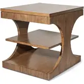 Manhattan Valley End Table in Vintage Chestnut Finish Wood