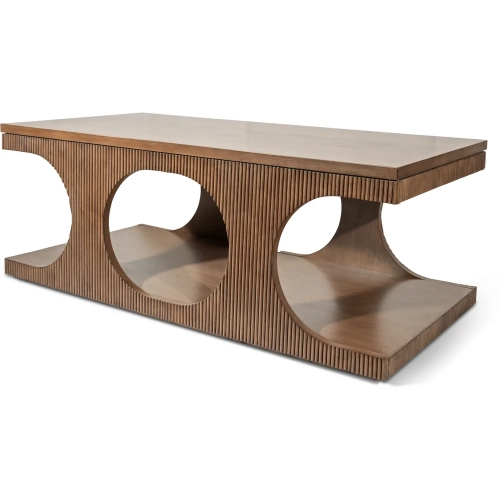 Manhattan Valley Coffee Table in Vintage Chestnut Finish Wood