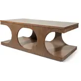 Manhattan Valley Coffee Table in Vintage Chestnut Finish Wood