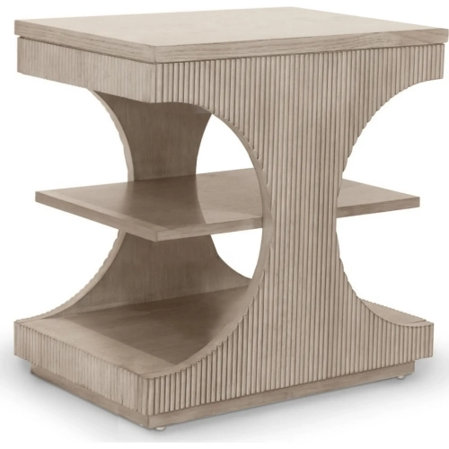 Manhattan Valley Chair Side End Table in Dusty Rose Finish Wood