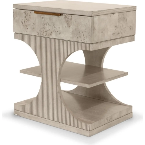 Manhattan Valley 1 Drawer Accent Nightstand in Dusty Rose Finish Wood