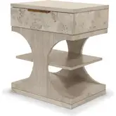 Manhattan Valley 1 Drawer Accent Nightstand in Dusty Rose Finish Wood
