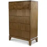 Manhattan Valley 5 Drawer Chest in Vintage Chestnut Finish Wood