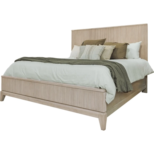 Manhattan Valley King Bed in Dusty Rose Finish Wood