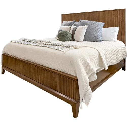Manhattan Valley King Bed in Vintage Chestnut Finish Wood