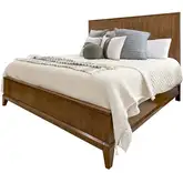 Manhattan Valley King Bed in Vintage Chestnut Finish Wood