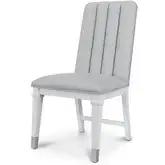 Point Breeze Dining Chair in Grey Glaze White Wood & Grey Performance Fabric (Set of 2)