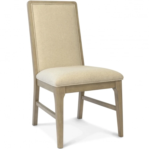 Rio Vista Dining Chair in Clay Tan Wood & Neutral Performance Fabric (Set of 2)