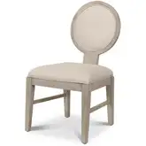 Manhattan Valley Dining Chair in Dusty Rose Finish Wood & Neutral Fabric (Set of 2)