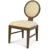 Manhattan Valley Dining Chair in Chestnut Finish Wood & Neutral Fabric (Set of 2)