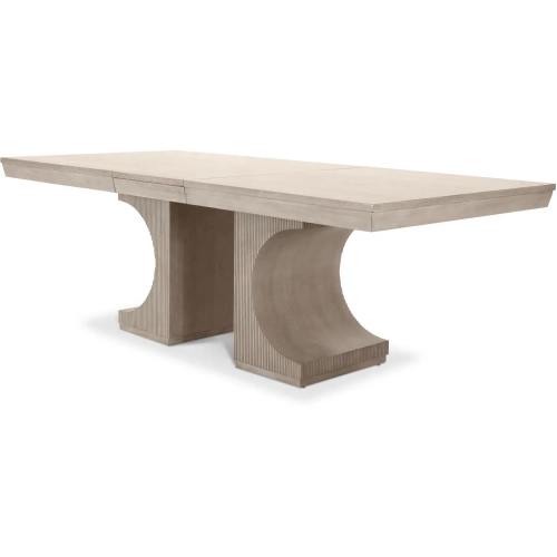 Manhattan Valley 72" Extension Double Pedestal Dining Table in Dusty Rose Finish Wood