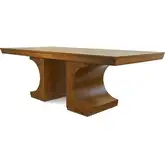 Manhattan Valley 72" Extension Double Pedestal Dining Table in Chestnut Finish Wood