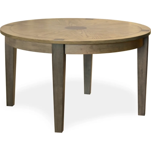 Sun Haven 52" Round Dining Table in Oak & Walnut Finish
