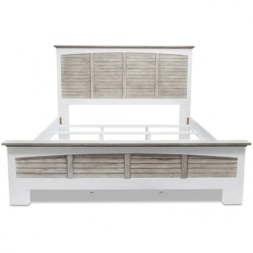 Islamorada King Bed in Distressed Gray & White