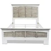 Islamorada Queen Bed in Distressed Gray & White